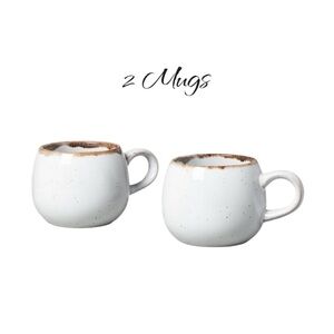Hearth & Hand 2pc 10oz Stoneware Reactive Glaze Round Mug Set Cream